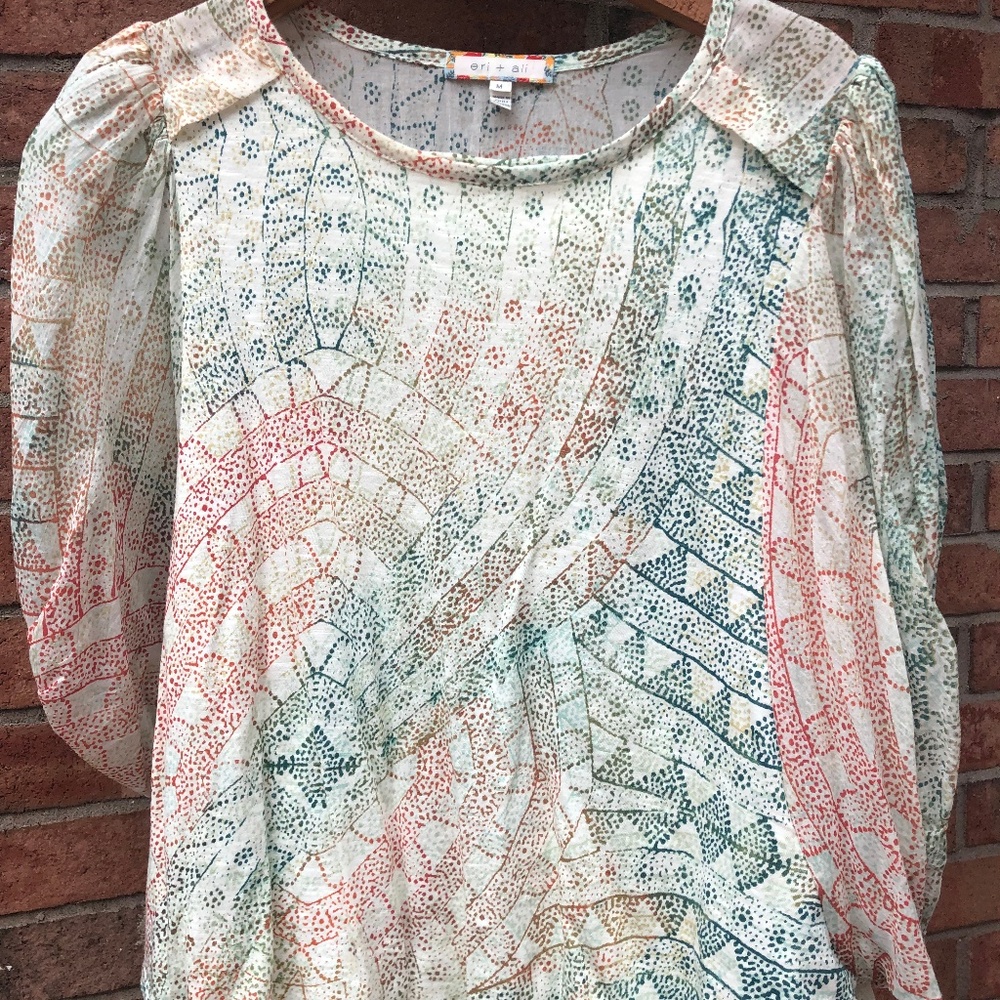 Top: eri + ali (Anthropologie): size M *LIKE NEW*